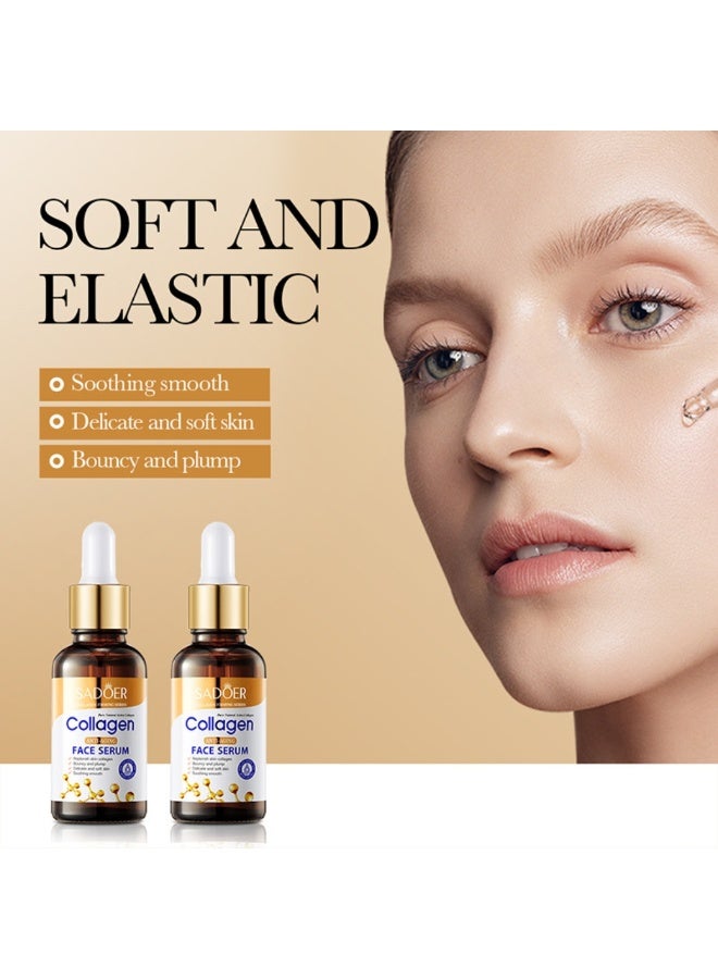 SADOER Anti-Aging Collagen Face Serum 30ml, 10X Collagen Content Replenish Skin Collagen Soothing Smooth Soft Skin, Hydrating Moisturizing Nourishing Collagen Facial Serum - Image 2